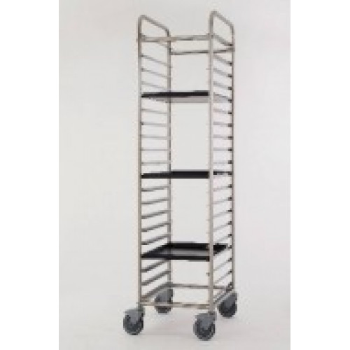 CARRELLO IN INOX PORTA 20 TEGLIE 60X40 CM