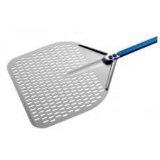 PALA PIZZA IN ALLUMINIO ANODIZZATO FORATA RETT. 45X45